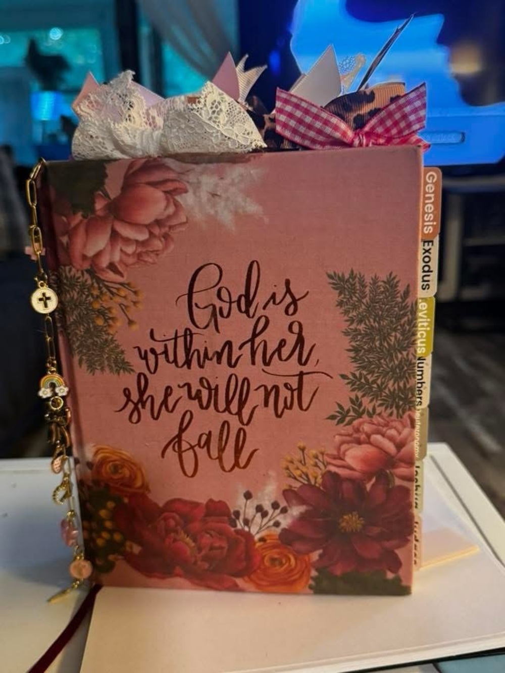 Floral Pink Devotional Journal  loaded bible